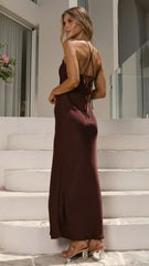 Chiara Maxi Dress - Chocolate