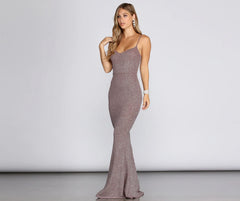 Ainsley Glittering Evening Gown
