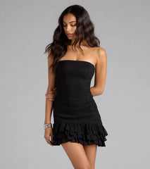 Sassy Babe Drop Waist Ruffled Mini Dress