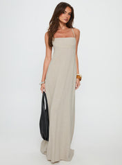 Solie Tie Back Maxi Dress Natural