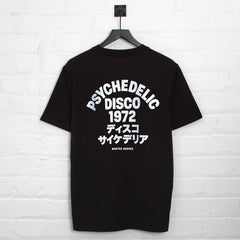 1972 Psychedelic Disco Back Print - Tshirt - Black