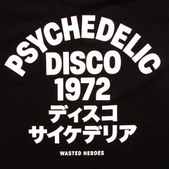 1972 Psychedelic Disco Back Print - Tshirt - Black