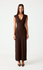 Deka Maxi Dress (Chocolate)