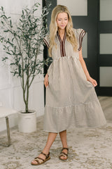 Let Me Love You Cap Sleeve Tiered Dress