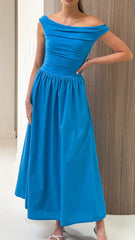Immy Midi Dress - Blue