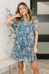 Right Here, Waving Boho V-Neck Dress