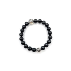 Authentic Chrome Hearts Black Chrome Hearts Bracelet – front view