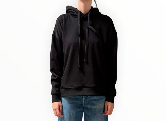 Camilla and Marc Grid Flocking Logo Hoodie - Black - Size AU8