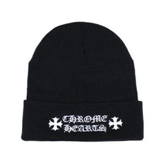 Authentic Chrome Hearts Chrome Hearts Logo Beanie – Black – front view