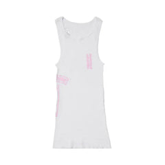 Authentic Chrome Hearts Chrome Hearts T Bar Rib Tank White – front view