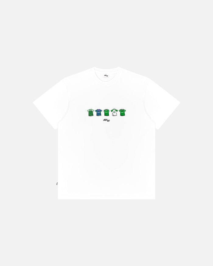 ART OF Hibernian Printed Classics Tee | White Graphic Football T-shirt