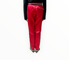 Kith x Mitchell & Ness Satin Warm-Up Pants - Red - Size S