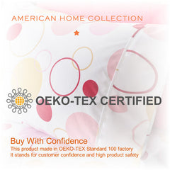 Metro Home Collection Pink Circles & Dots 4-Piece Twin Sheet Set