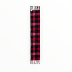 Rails Check Scarf - Black/Red/Pink - Size W40cm x L200cm