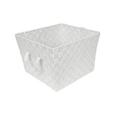 Simplify Large 15" Woven Strap Storage Bin-Heather Gray