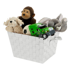Simplify Small 10" Woven Storage Bin-Heather Gray