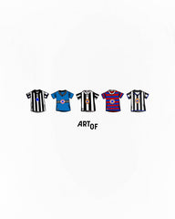 ART OF Toon Printed Classics Tee | NUFC White Graphic Football T-shirt
