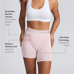 Women's Body Shorts - Blush - Bamboo Underwear