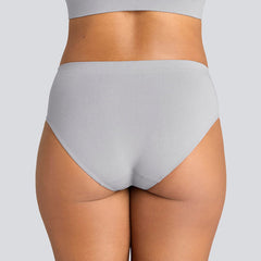 Women's SmoothFit Bikini Brief - Ultimate Grey - Bamboo Underwear - Model:Yolanda