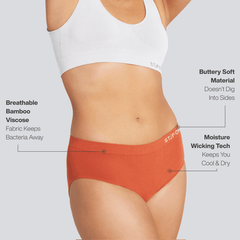 Women's SmoothFit Bikini Brief - Rooibos - Bamboo Underwear
