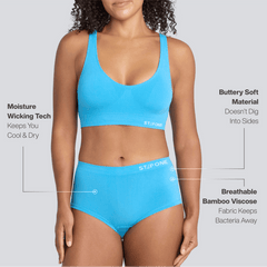 Women's SmoothFit Boyleg - Blue Wave - Bamboo Underwear