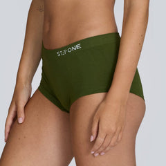 Women's SmoothFit Boyleg - Olive Green - Bamboo Underwear