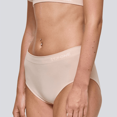 Women's SmoothFit Full Brief - Light Beige - Bamboo Underwear - Model:Emily