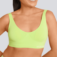 Women's SmoothFit Padded Bra - Lime Spark - Bamboo Underwear