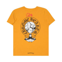Authentic Chrome Hearts Yellow Chrome Heart Shirt – shirt front view