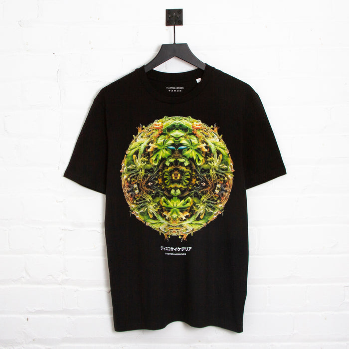 043 Disco Psychedelia Front Print - Tshirt - Black