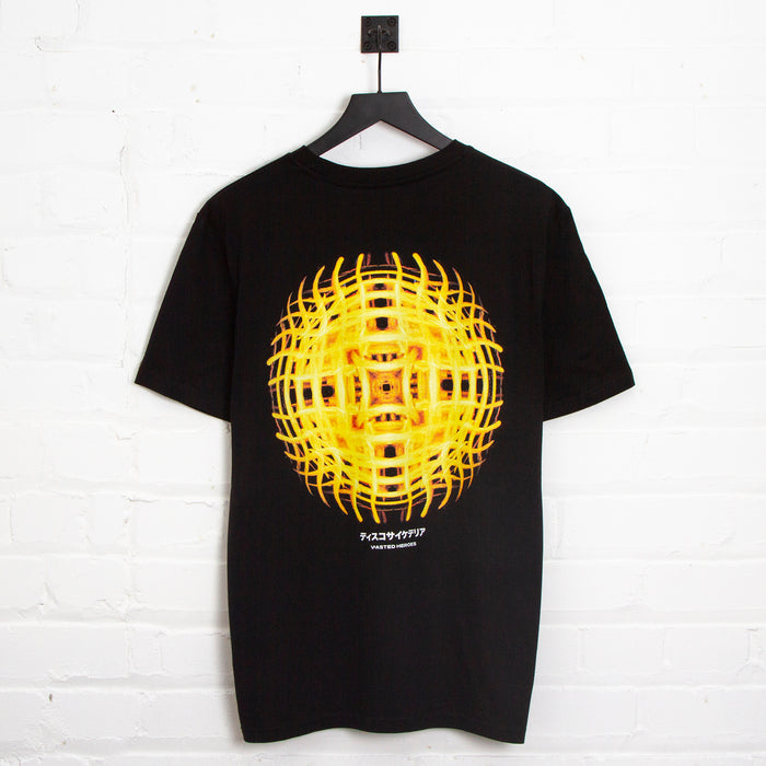 044 Disco Psychedelia Back Print - Tshirt - Black