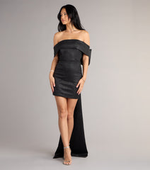 Lucinda Glitter Bow Mini Dress