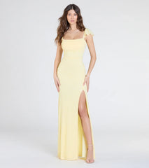 Tanya Lace-Up Slit Mermaid Beaded Formal Dress