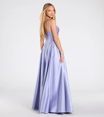 Daniela Satin A-Line Ball Gown
