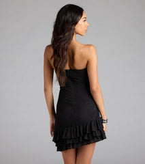 Sassy Babe Drop Waist Ruffled Mini Dress