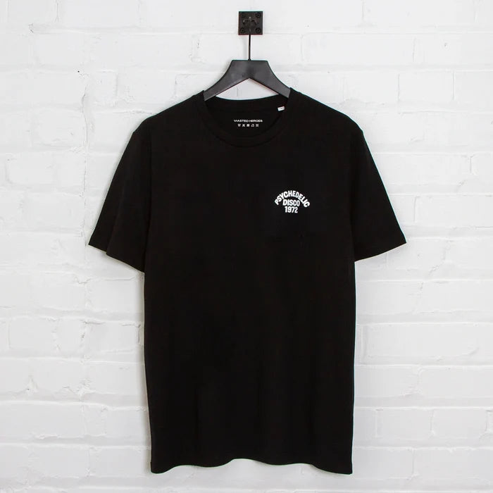 1972 Psychedelic Disco Back Print - Tshirt - Black