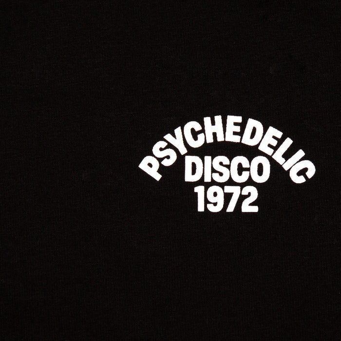 1972 Psychedelic Disco Back Print - Tshirt - Black