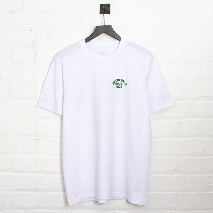 1972 Psychedelic Disco Back Print - Tshirt - White Green