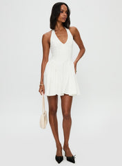 Karisse Halter Mini Dress White