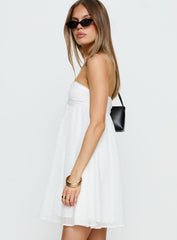 Kaimilla Strapless Sweetheart Mini Dress White