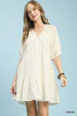 Umgee Cotton Gauze Mini Dress
