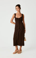 Conway Midi Dress (Chocolate)