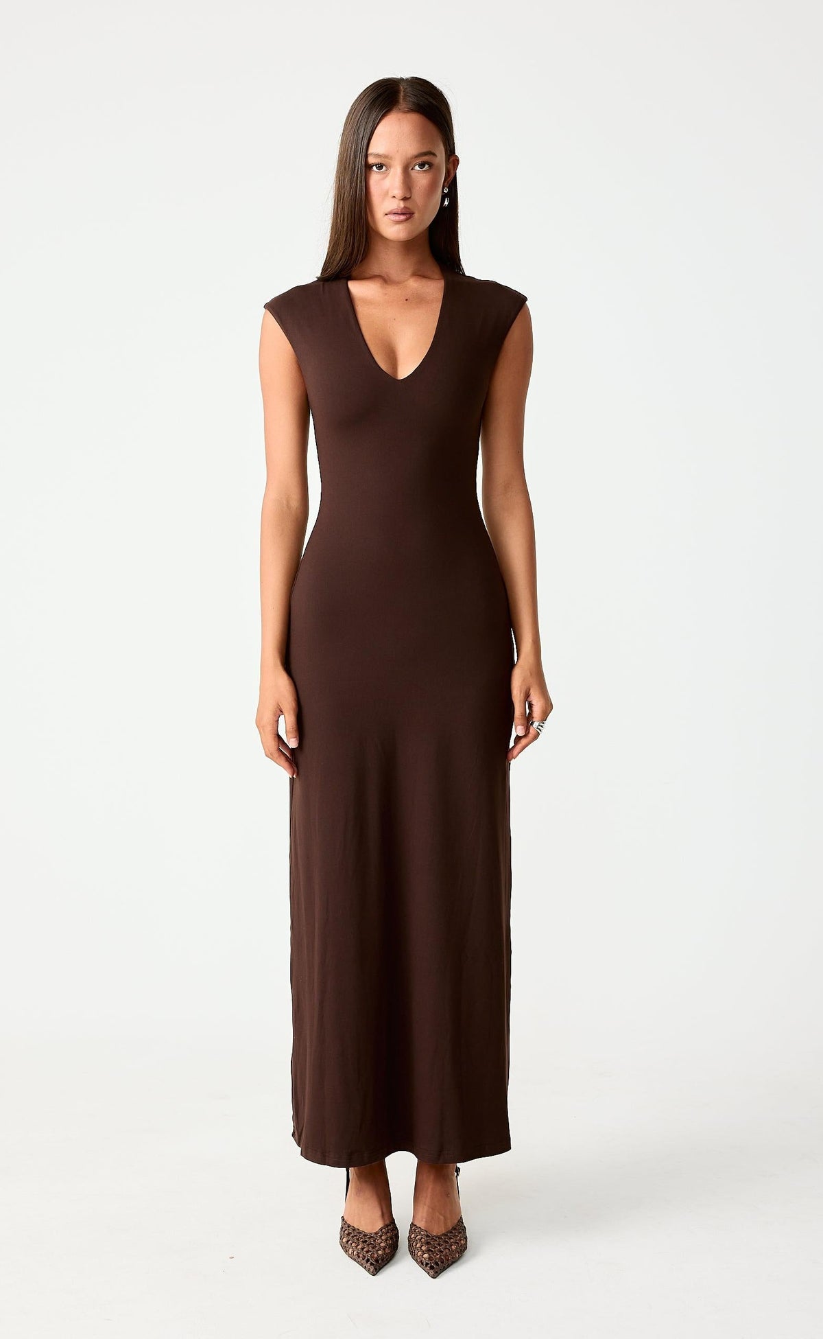 Deka Maxi Dress (Chocolate)