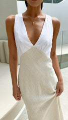 Dae Maxi Dress - White/Natural