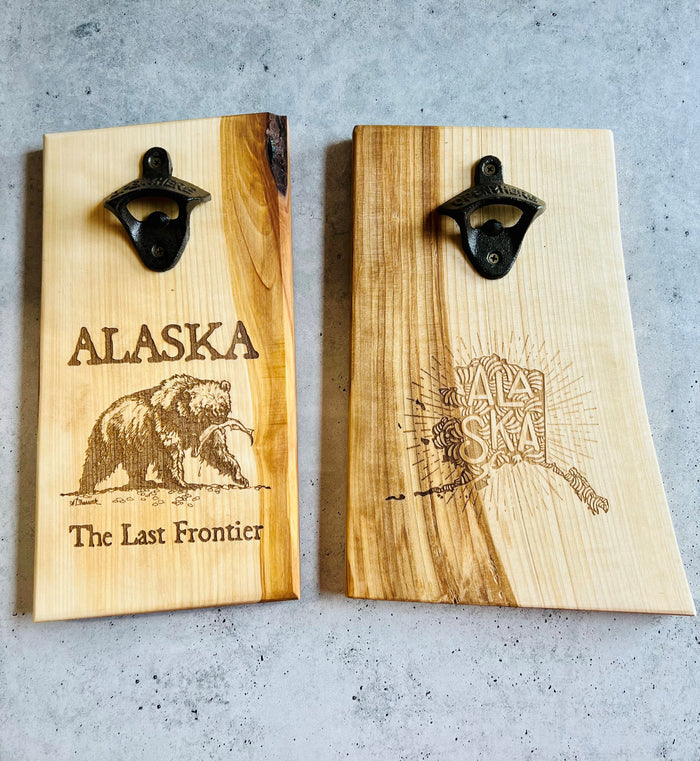 Alaskana Bottle Opener Board