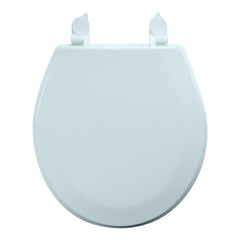 Bath Bliss Beveled Wood Standard Round Toilet Seat-Light Blue