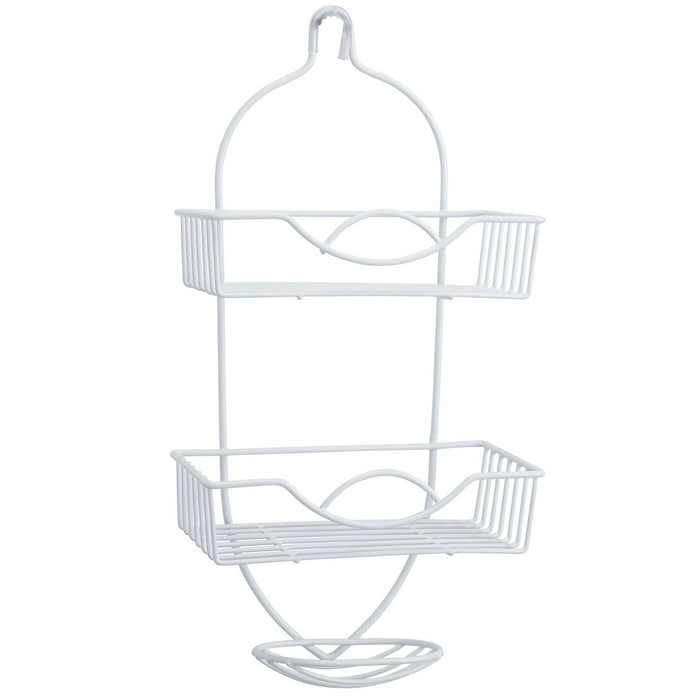 Bath Bliss Rainbow Style Shower Caddy - White