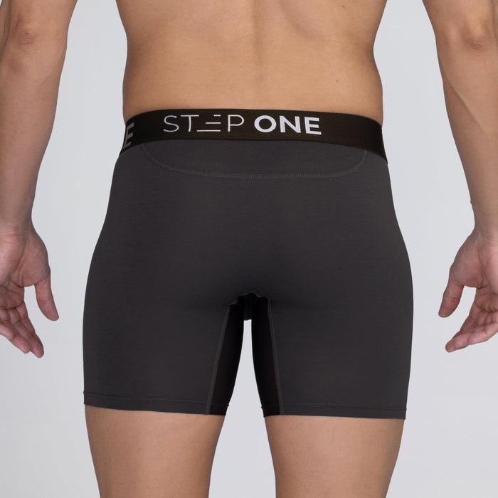 Boxer Brief Fly - Dark Grey - Bamboo Underwear