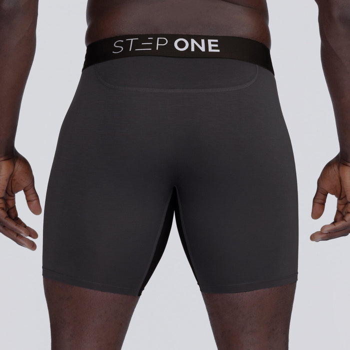 Boxer Brief Fly - Dark Grey - Bamboo Underwear