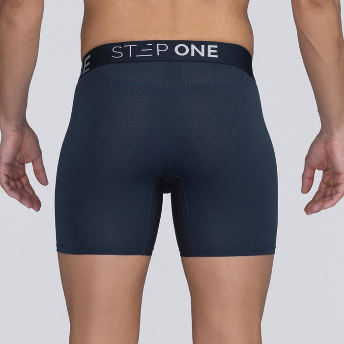 Boxer Brief Fly - Dark Navy - Bamboo Underwear - Model:Ivan